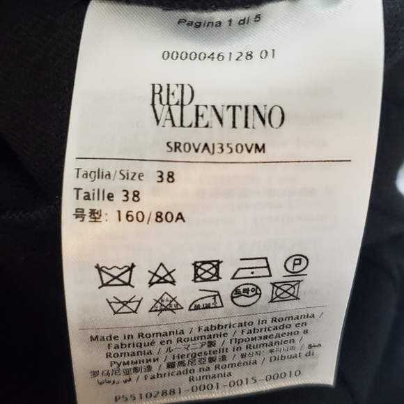 BNWT Red Valentino black shortsleeve dress Size 4 / S / 38. - Picture 13 of 14